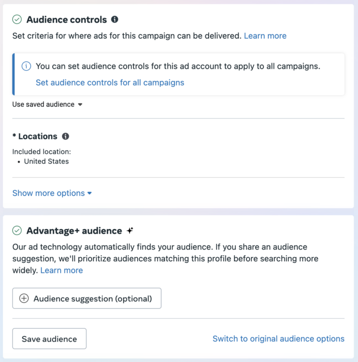 Advantages + Audience